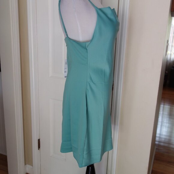 NWT $49 URBAN OUTFITTERS Satiny Cowl Neck Sage Green Slip Dress – Large - Picture 3 of 7